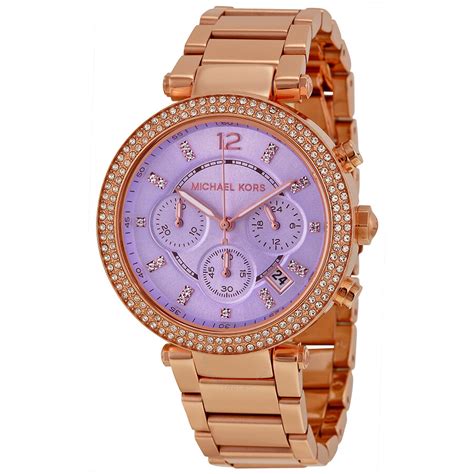 michael kors watch black and rose gold|michael kors parker chronograph watch.